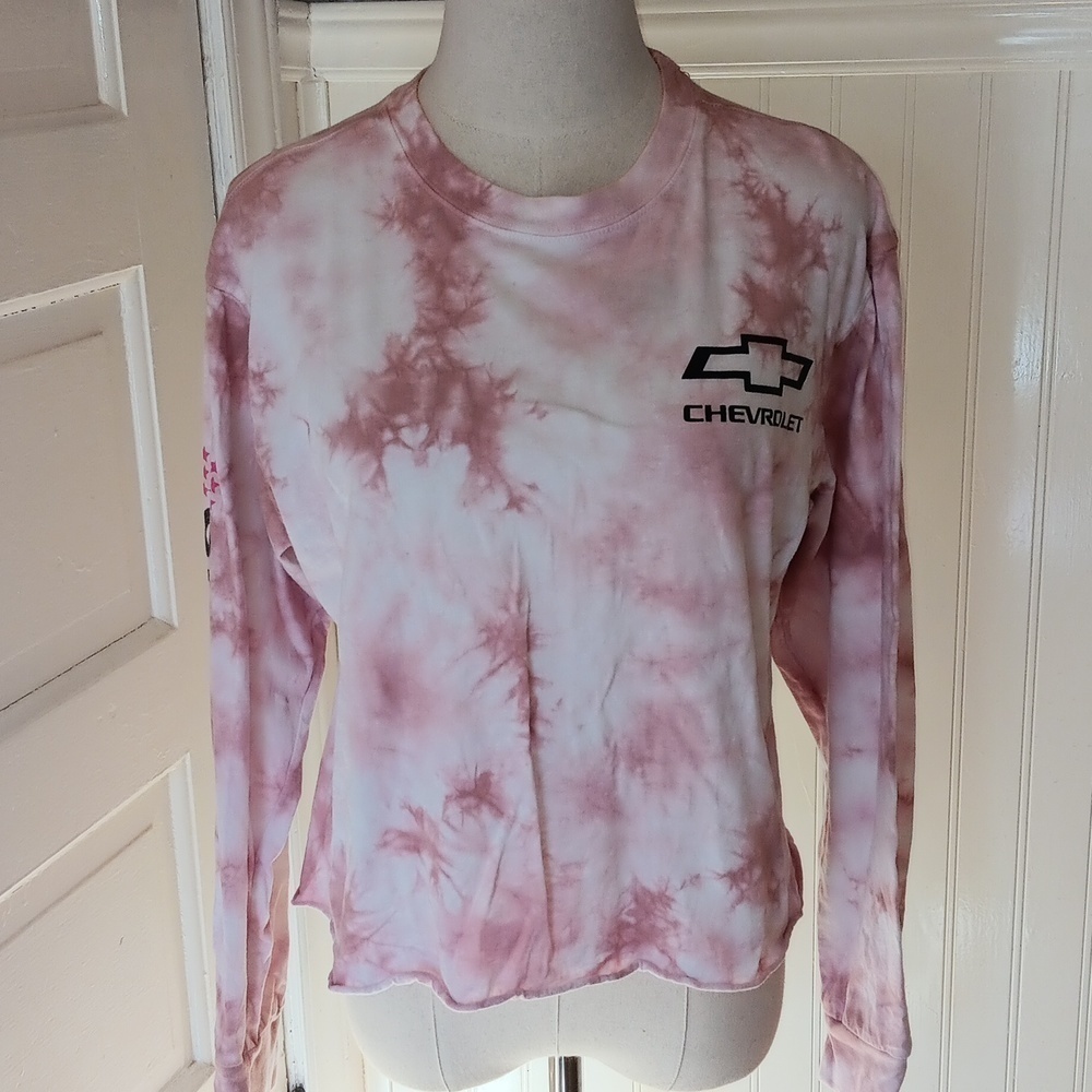 GM official Chevrolet tie dye cropped top large